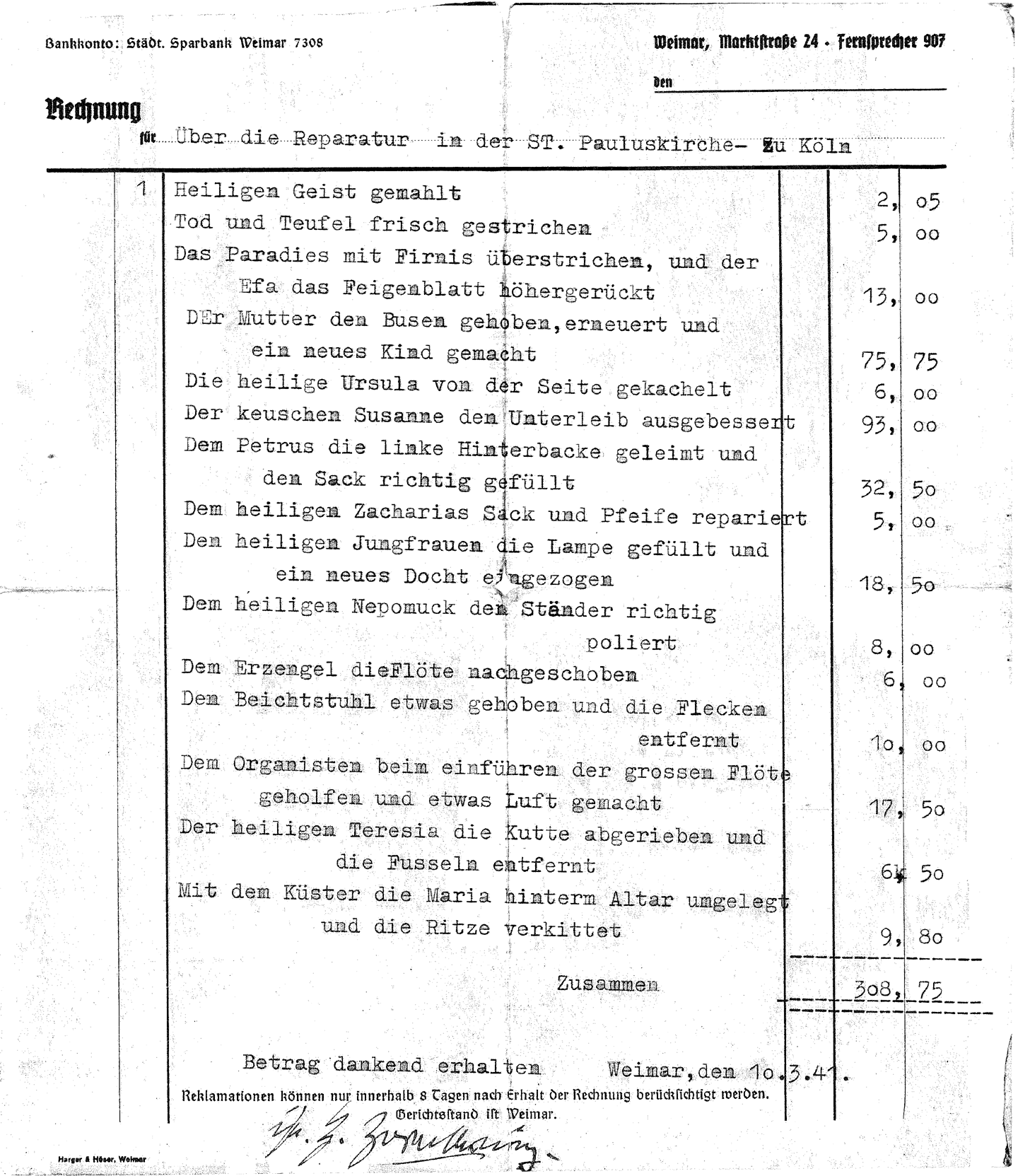 reparatur-rechnung-kirche
